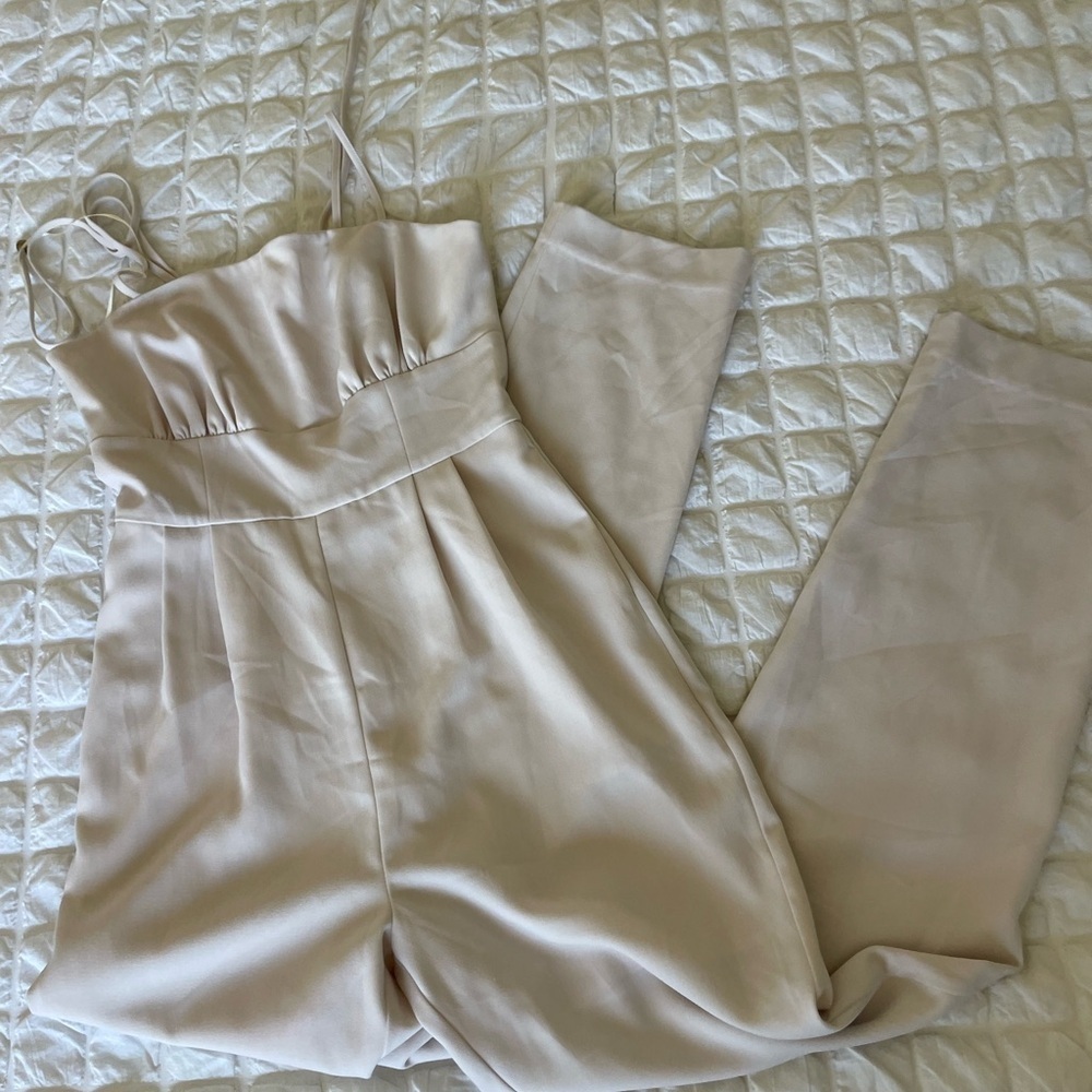 C/MEO Collective Powerhouse Cream Tapered leg Jumpsuit